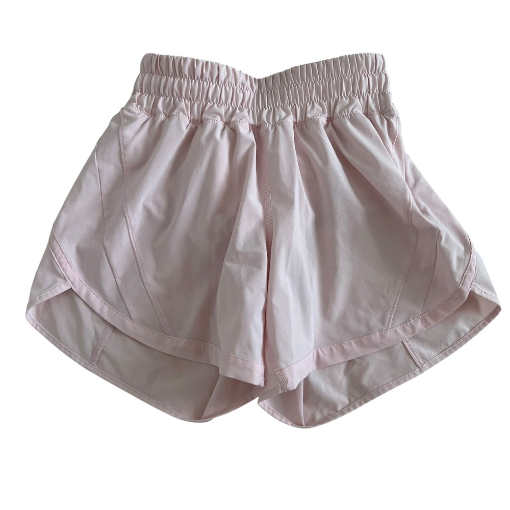 Lululemon Track That High Waist Lined Short 3" in Pink Haze Athleisure Sporty